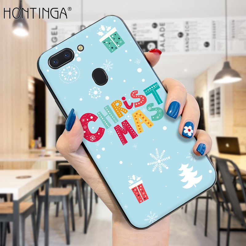 Hontinga for OPPO R15 Pro Case Merry Christmas Gifts for Girls Boys Phone Cover Shockproof Soft Silicone TPU Cases
