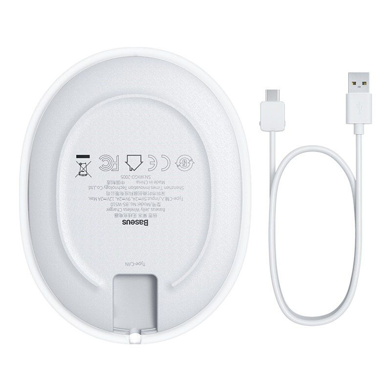 Baseus 15W Qi Wireless Charger for iPhone Power Fast Charging with 1m Type-C data Cable Charger for Mobile Phone Headphones