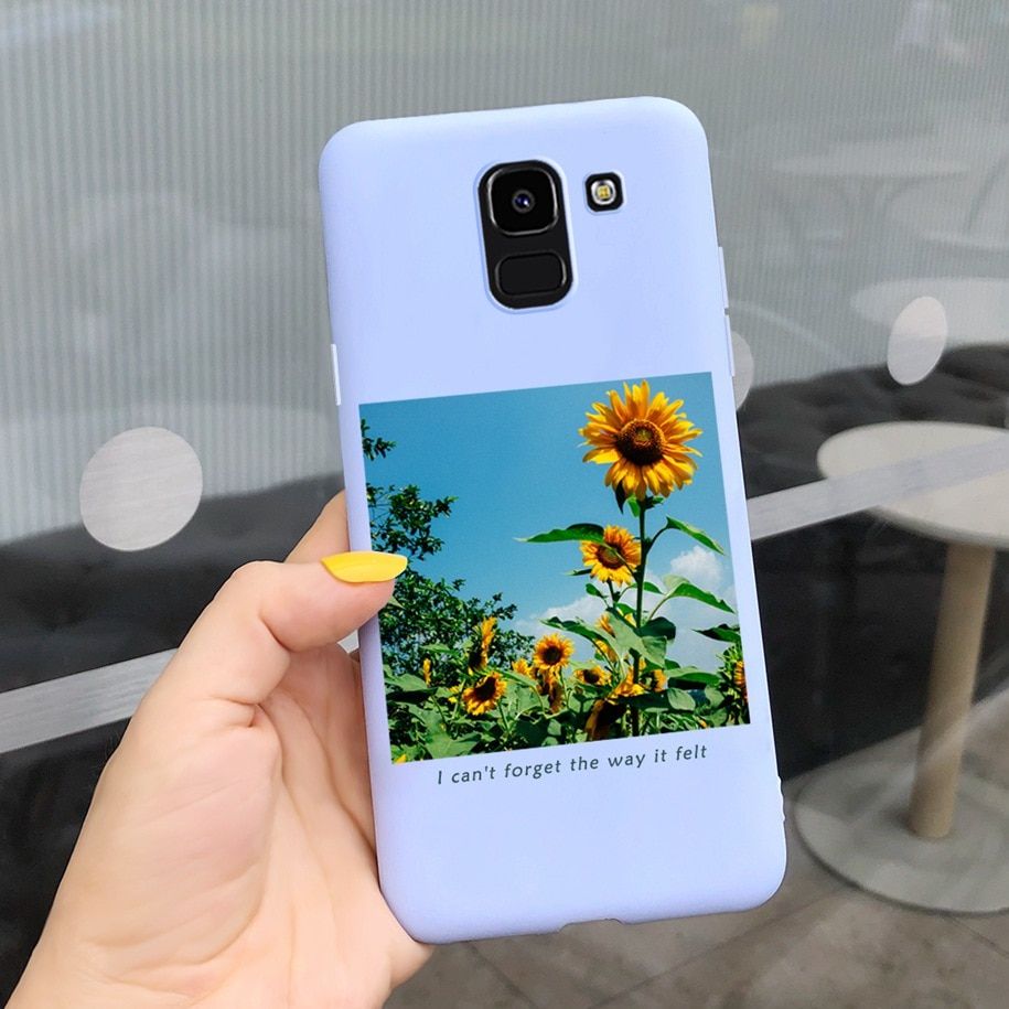 For Samsung J6 2018 Case J600 J600F Soft Silicon Flower Unicorn Cover For Samsung Galaxy J6Plus 2018 J6+ J6 Plus J610 J610F Case