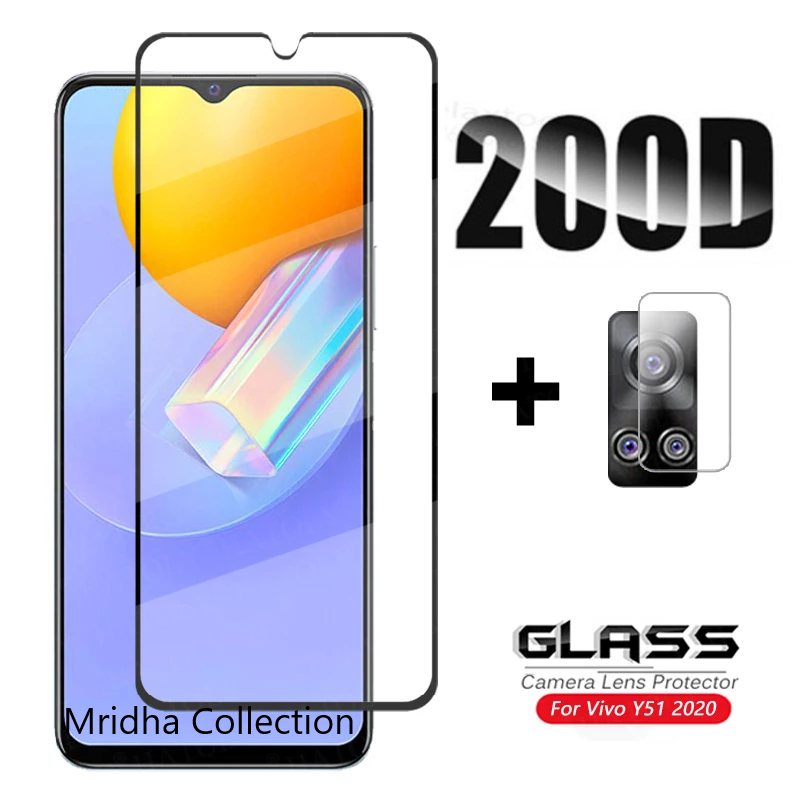 2in1 Protector Combo Pack for vivo Y51 (2020, December) (Full Screen Protector Glass+Camera Lens Protector)