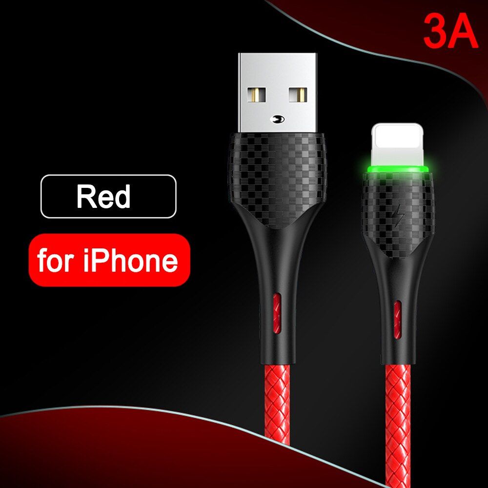 Type C To USB Micro USB C Cable Lighting Cable for iPhone 12 Pro 11 for Redmi Note 8 Pro 9 7 Led Cable Xiaomi LED Fast Charging