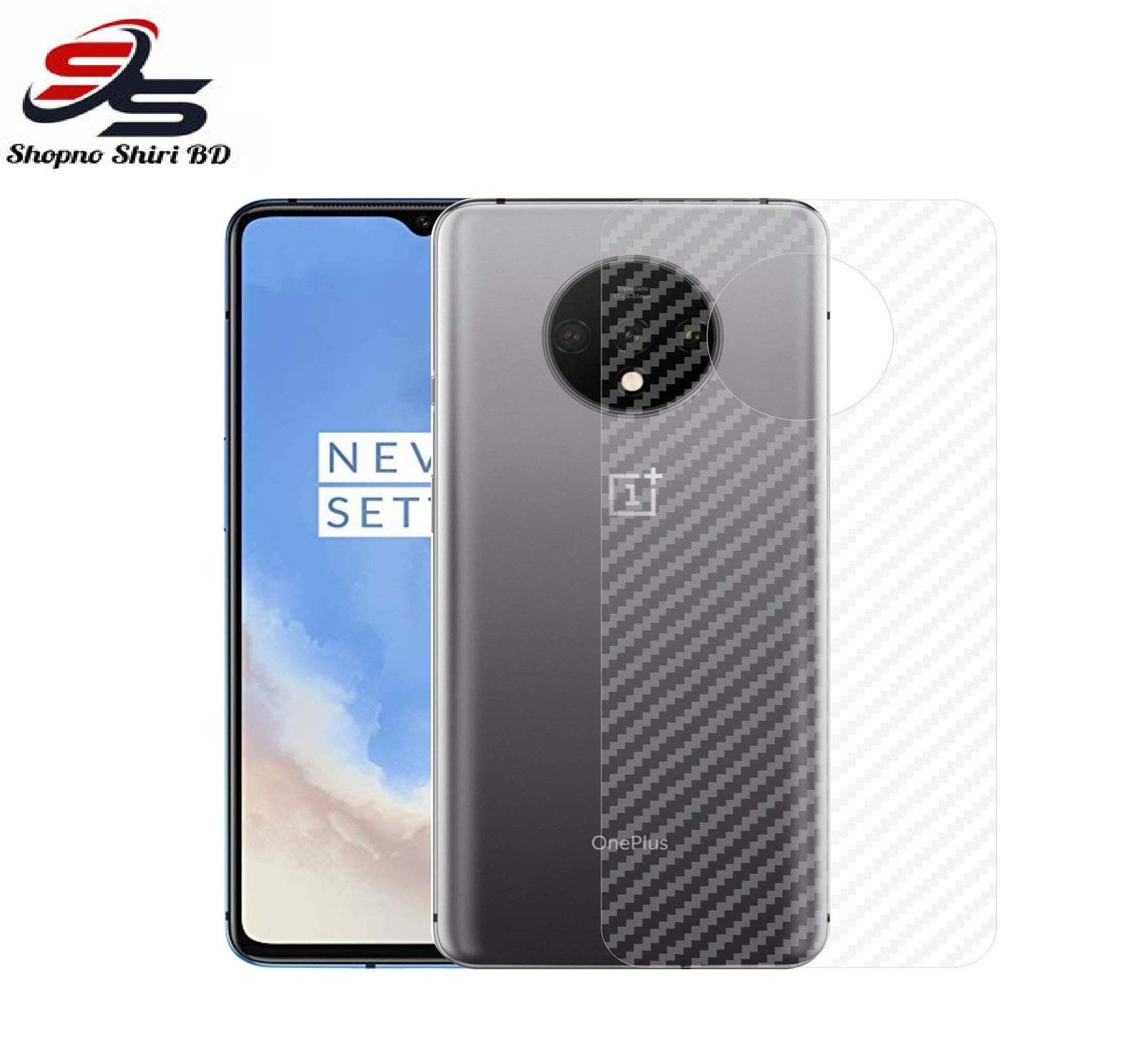 OnePlus 7T Carbon Fiber Sticker Vinyl  Back Poly Skin Protector