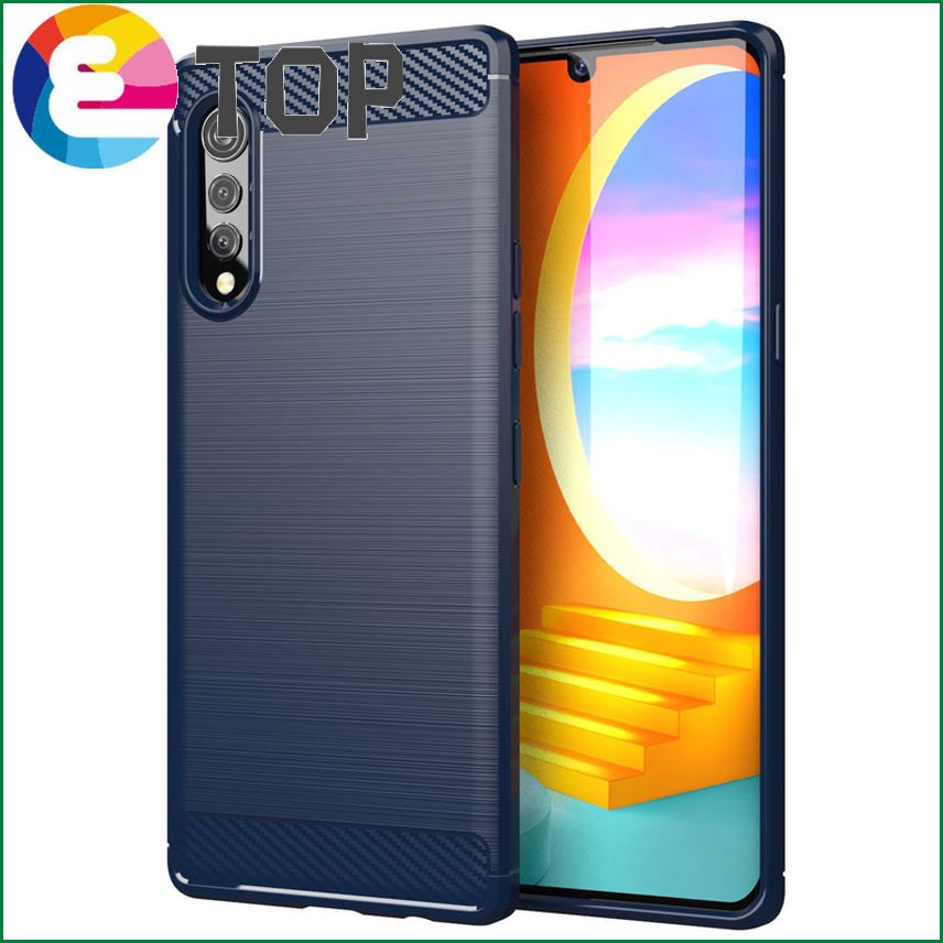 【ETOP】For Samsung Galaxy S21 FE Case Shockproof Bumper Carbon Fiber Soft Silicone TPU Slim Phone Cover Note 20 Ultra S20 S21 Plus Case