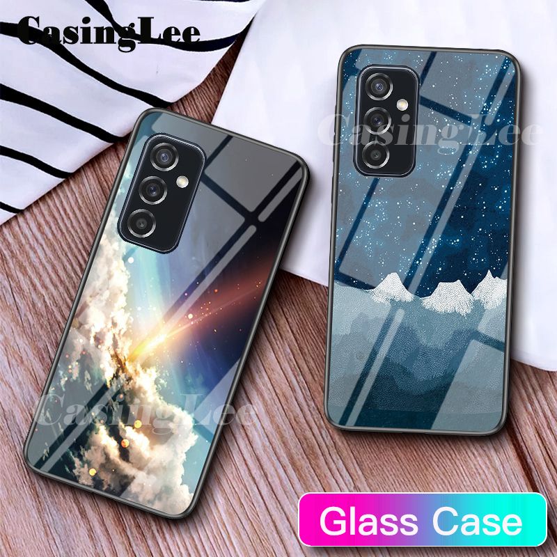 Casinglee For Samsung Galaxy A13 5G Case Couple Starry Moon Glass Protector Meteor Start Back cover for Samsung A13 5G Phone cases Cover For girls and Boys