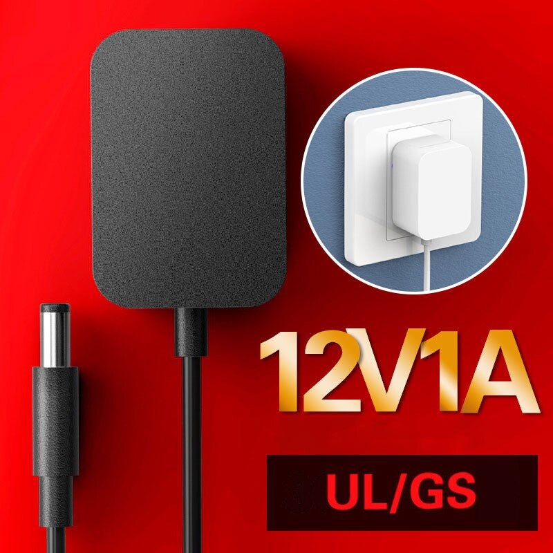 12V1A UL certified power adapter FCC certified six-energy efficiency switching power adapter Durable and safe charging