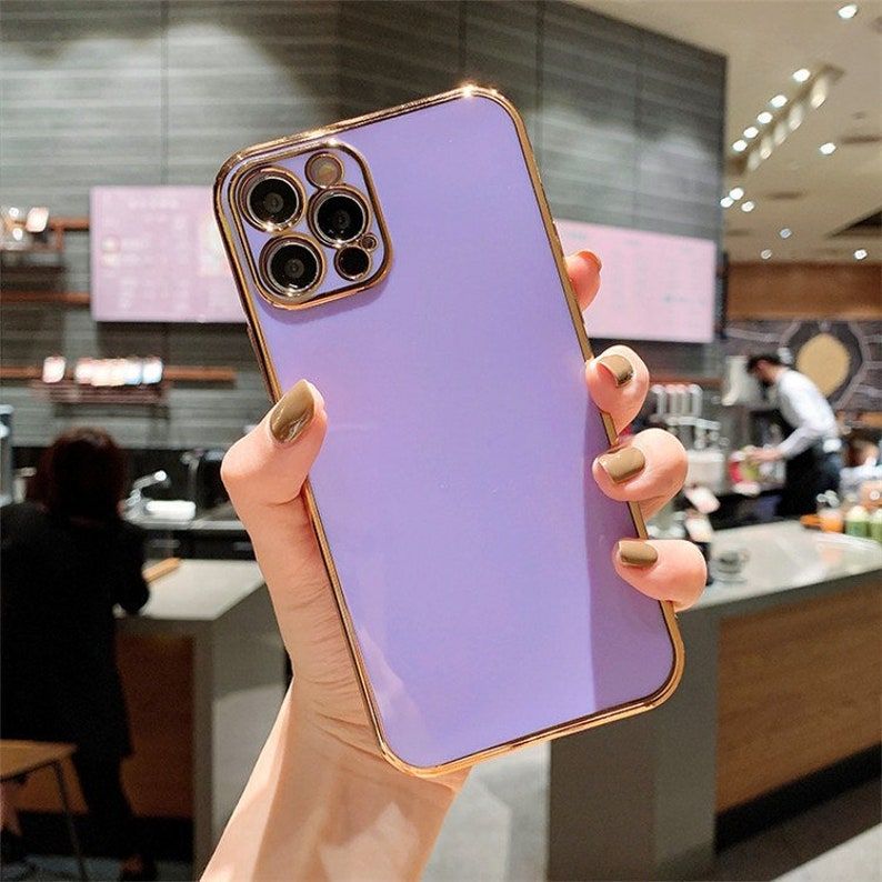 For iphone 11 Luxury Gold Plated Electroplated fashion Case Silicone Lens Protection mobile back cover