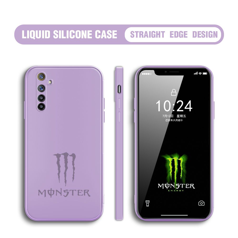 BILI for Realme 6 Pro Back Cover The Claw Of Devil Multicolor Liquid Silicone Phone Case Soft Square Lens Protection Phone Cases