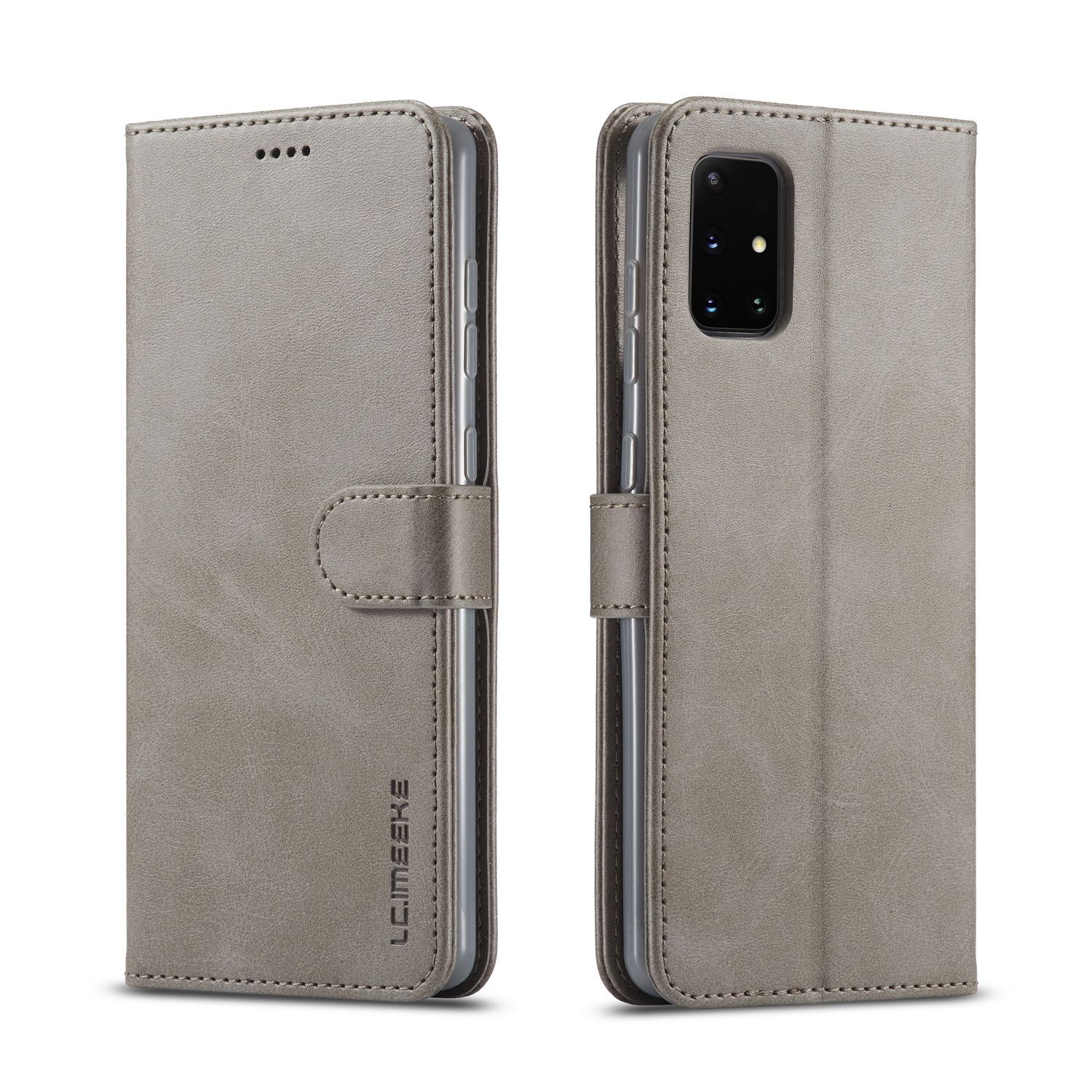 For Samsung Galaxy A51 Phone Case PU Leather Magnetic Card Holder Case Shockproof TPU Inner Flip Stand Cover