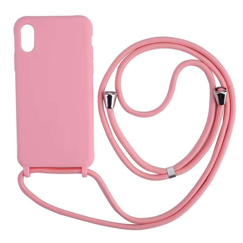 Liquid silicone Necklace Phone Case For iPhone 12 Pro 11 Pro XS MAX X XR 6 7 8 Plus SE 2020 Lanyard Crossbody Cord Rope Cover