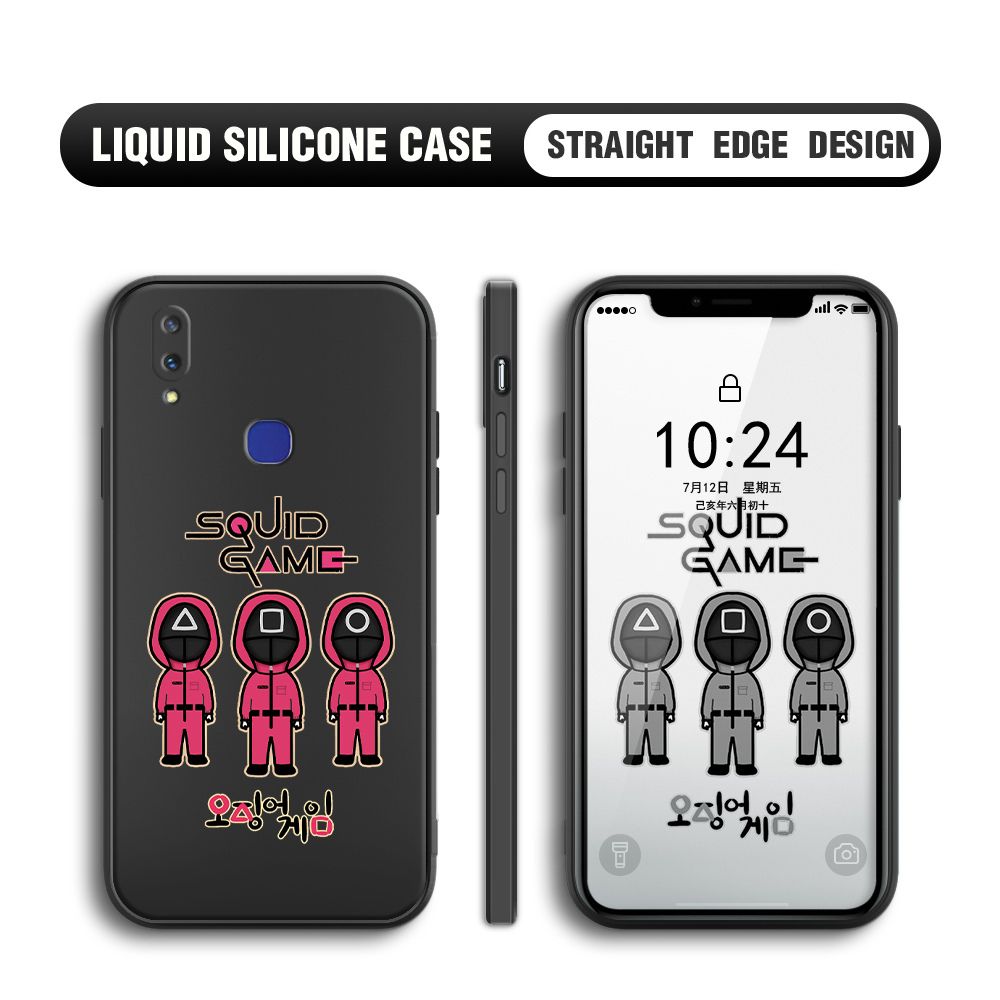 UCUC for Vivo V11i Case Trend Cartoon Korean Squid Phone Cover Liquid Silicone Case Phone Protective Case