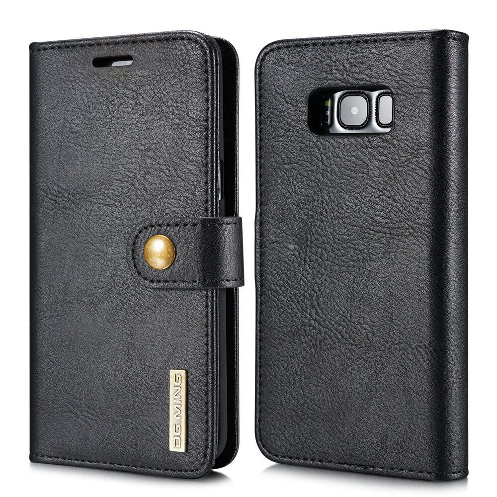 For Samsung Galaxy S8 Plus Split Type Magnetic Attraction and Buckle Premium Leather Wallet Protective Case Cover