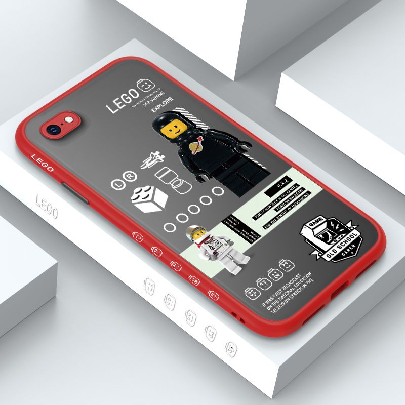 ZeroQiQi for iPhone 6 Case Lego Robot Side Printed Pattern Design Phone Cover Frosted Ultra Thin Protective Phone Case