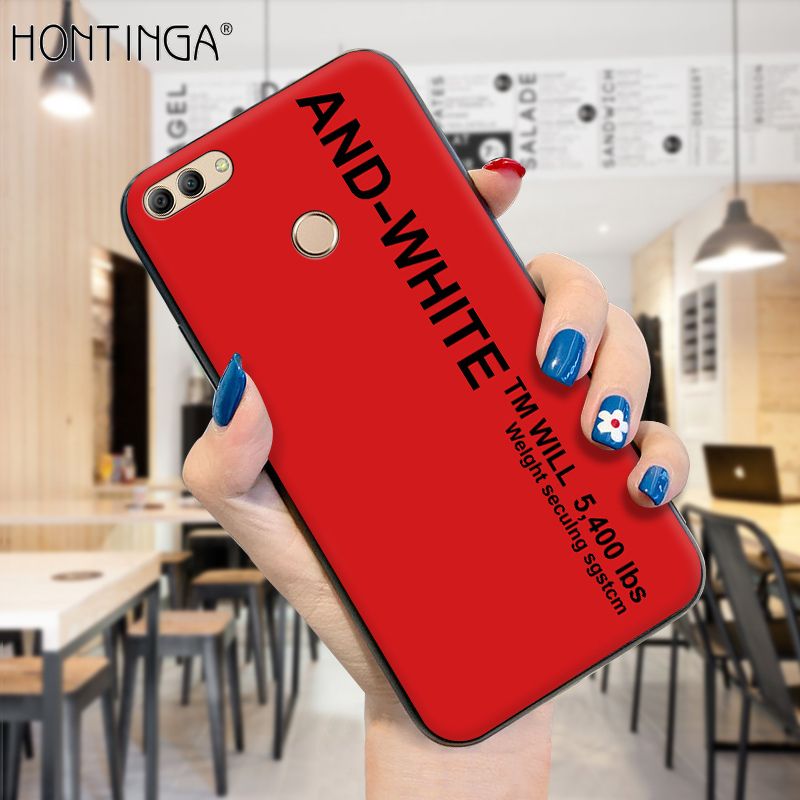 Hontinga for Huawei Y9 2018 Case Simple Generous Clean Color Girls Boys Cases Shockproof Soft Silicone TPU Phone Cover
