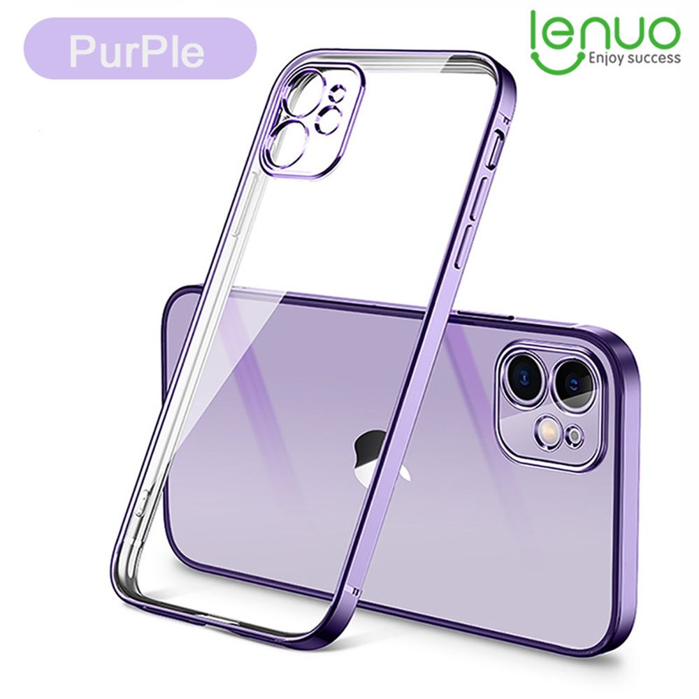 Lenuo Plating TPU Casing For iPhone 13 Mini Ultra-thin Transparent Case Soft Back Cover