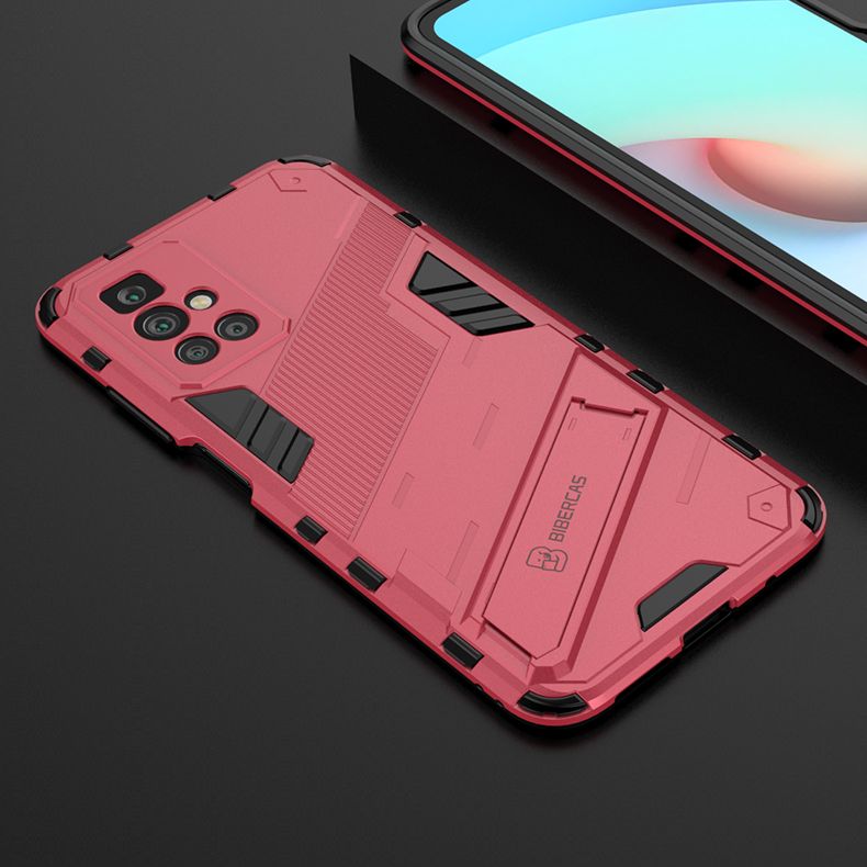 Lereach For Xiaomi Redmi 10 / Redmi 10 Prime Case Built-in Stand Rugged Armor Cover Case