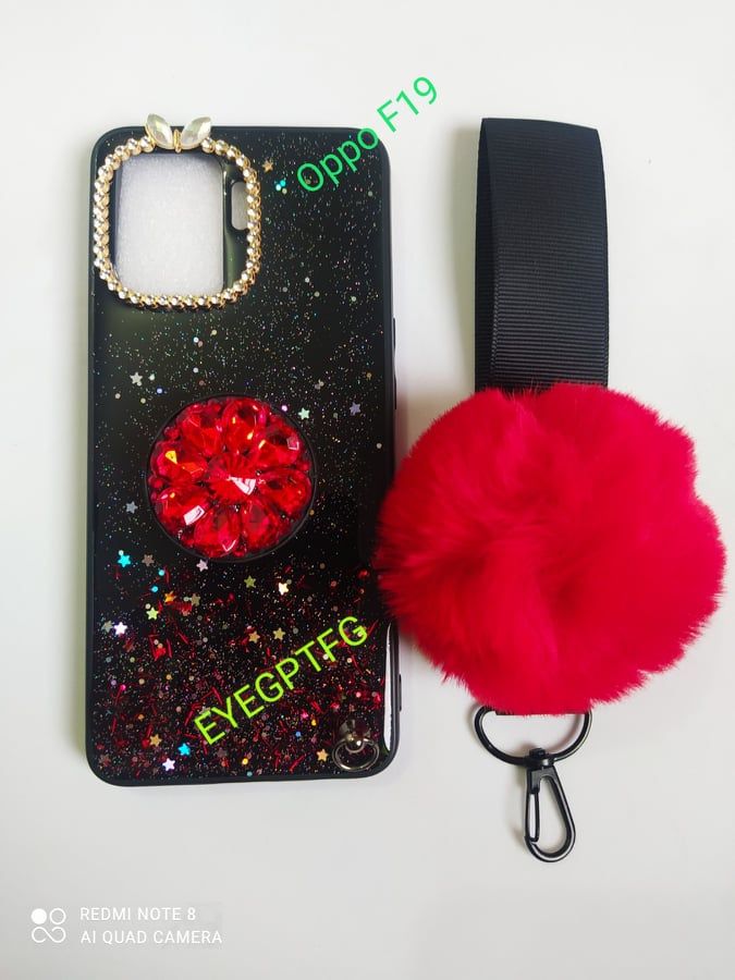 Ladies cover + Pop Up Socket + Pom Pom For oppo f19