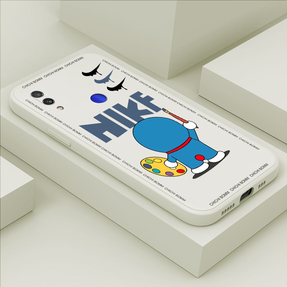 Hontinga for Redmi Note7 Case Fashion Cat Phone Case Phone Case Soft Square Edge Silicone Cases Full Lens Cover Shockproof Protection Cover