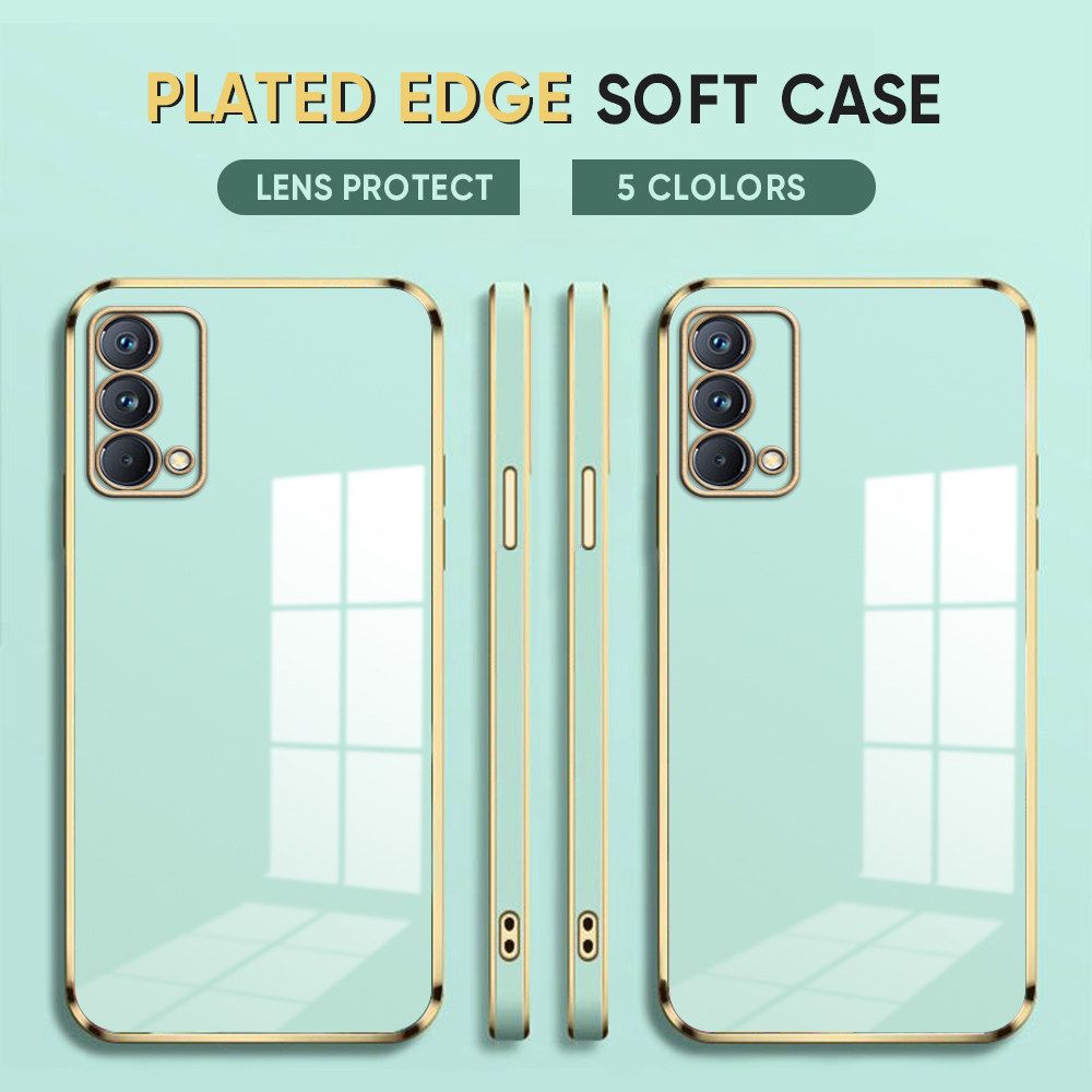 Luxury 6D Plating Case for Realme GT Master Soft Silicone Square Frame Back Cover Shiny Bling Phone Cases