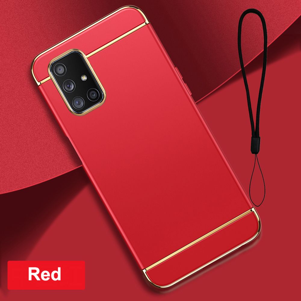 For Samsung Galaxy A71 5G Phone Case Luxury 3 In 1 Matte Ultra Thin Anti-Scratch Shockproof Electroplated Frame Hard PC Back Cover