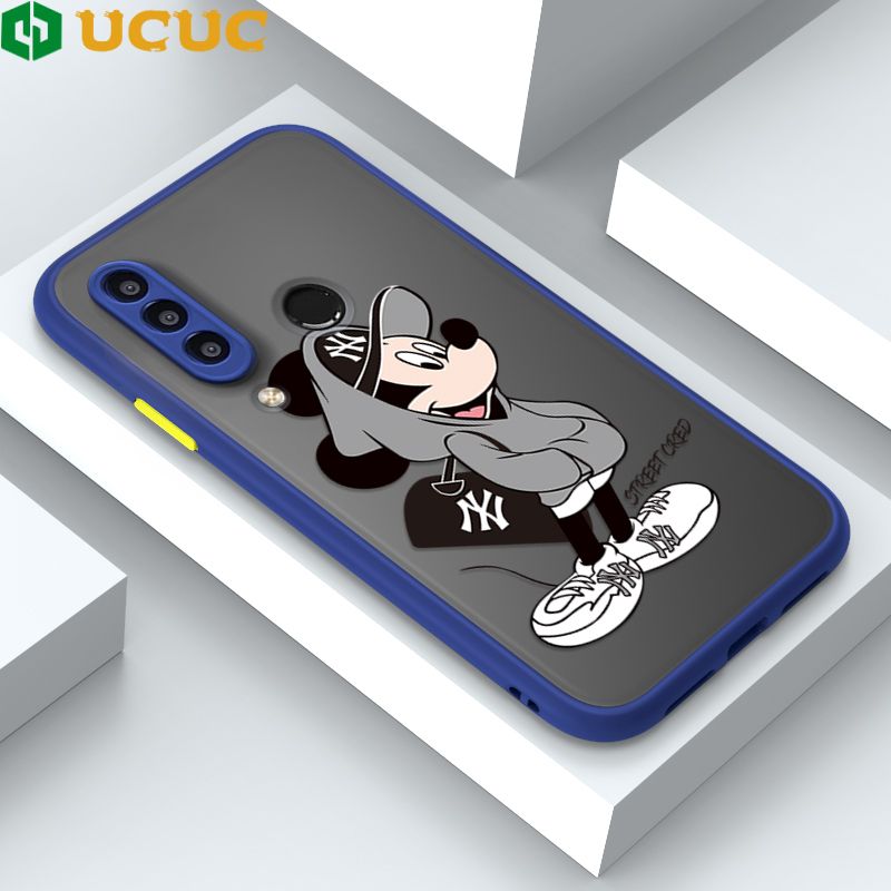 UCUC for Huawei Y7P Back Cover Handsome Mouse Frosted Transparent Hard Phone Case Thin Shockproof Full Cover Camera Protect Case
