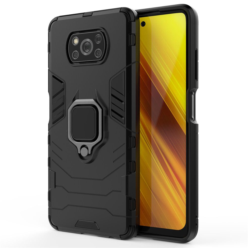 For Xiaomi Poco X3/X3 NFC/X3 Pro Case Slim Heavy Duty Hardcase Camera Protection Back Cover with Ring Stand