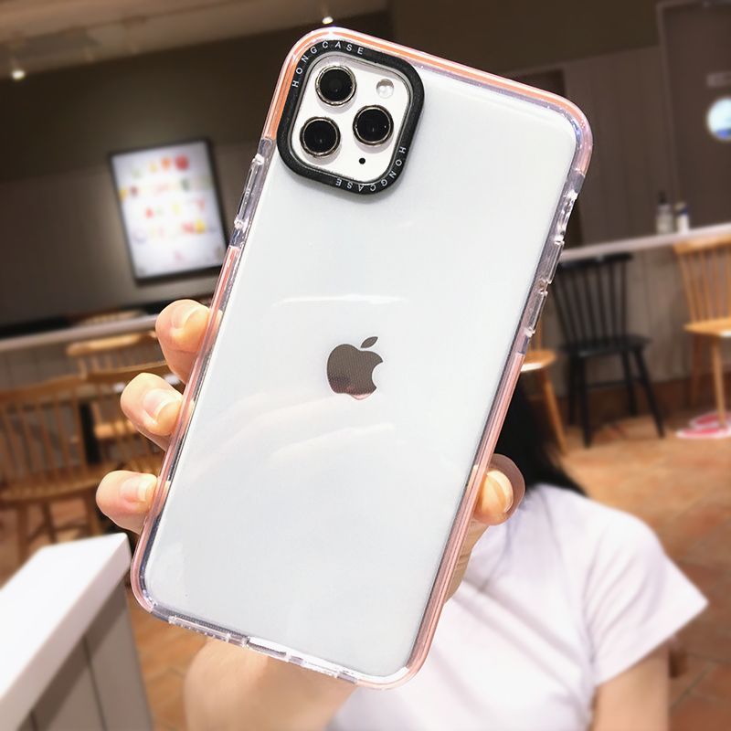[Available &Fastdeliver] Shockproof For iPhone SE 2020 11 Pro Max XR XS X 8 7 Soft Clear Case Cover Rubber Bumper Case Colorful Bumper