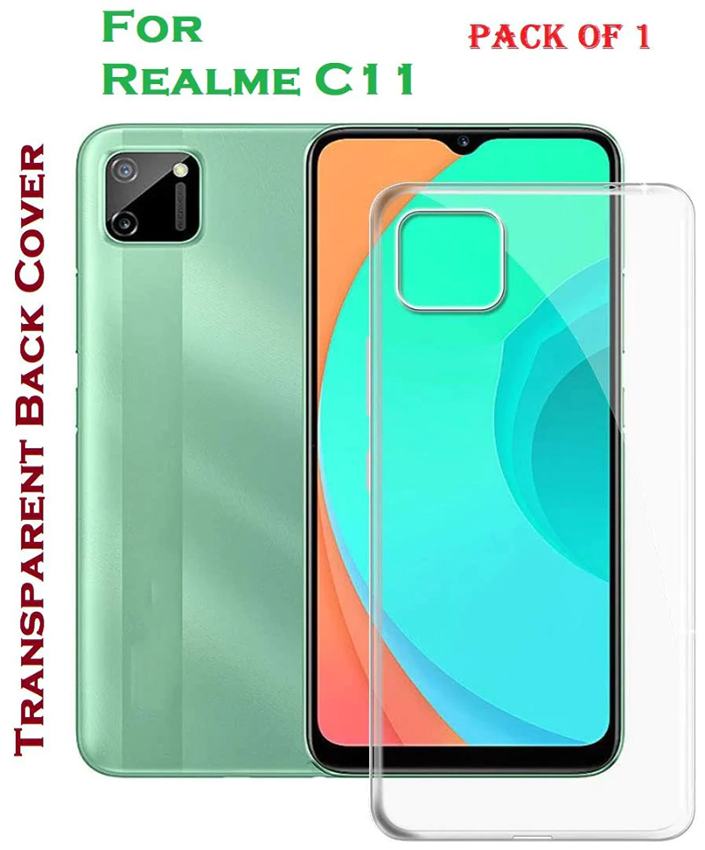Soft Back Case Cover For Realme C11 - Transparent