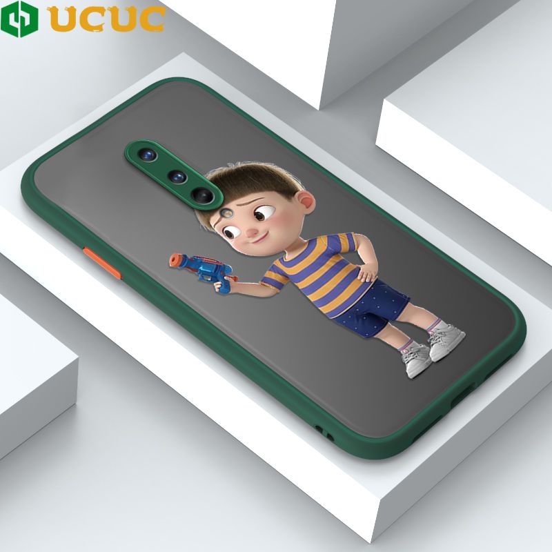 UCUC for OnePlus 8 Back Cover Naughty Little boy Frosted Transparent Hard Phone Case Thin Shockproof Full Cover Camera Protect Case