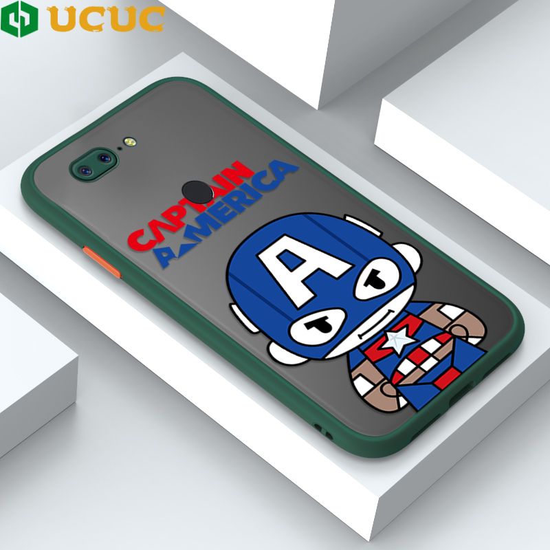 UCUC for OnePlus 5T Back Cover Captain America Frosted Transparent Hard Phone Case Thin Shockproof Full Cover Camera Protect Case