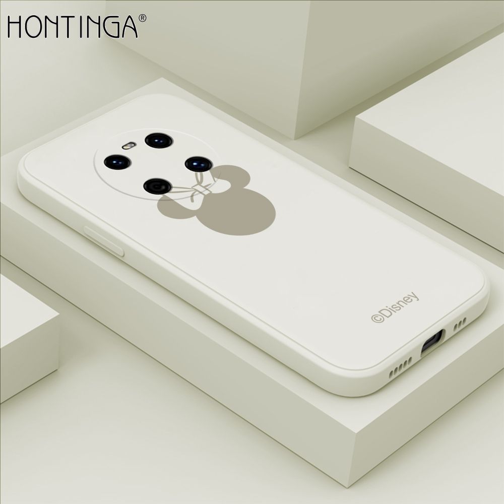 Hontinga for Huawei Mate 40 Case Cartoon Mouse Phone Case Soft Square Edge Silicone Cases Full Lens Cover Shockproof Protection Cover