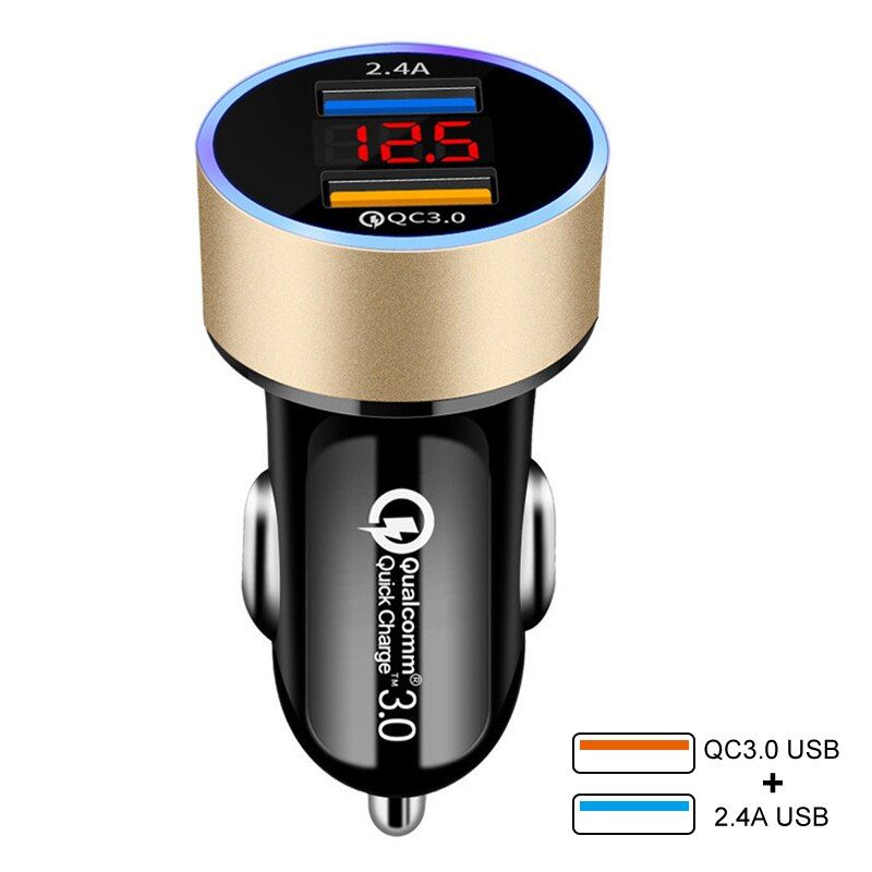 Dual USB Car Charger 5A Fast Charing for huawei P40 P30 P20 Mate 20 30 lite Pro P smart 2019 2018 NOVA 3 Car USB C Phone Charger