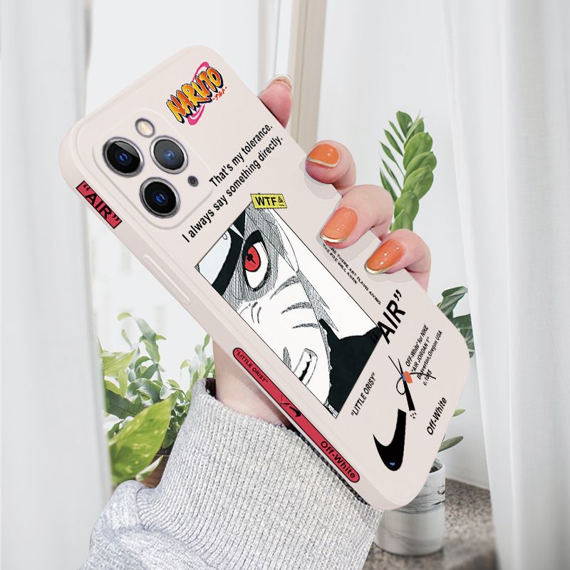 AMORVOR for iPhone 11 Pro Back Cover Anime Uzumaki Naruto Side design Soft Case Liquid Silicone Phone Cases
