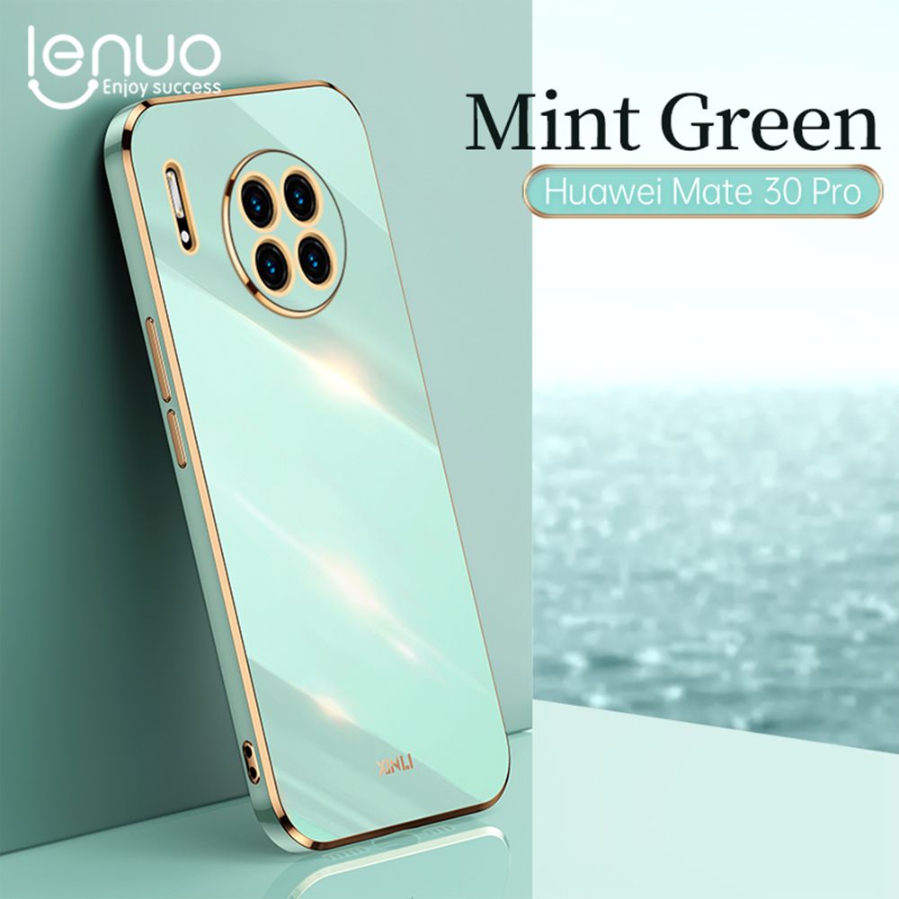 Luxury 6D Plating Soft Casing Silicone Square Frame Phone Case For Huawei Mate 30 Pro Phone Case Shiny Bling Back Cover Coque
