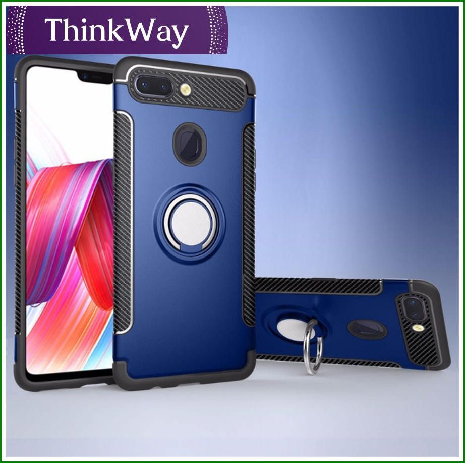 Luxury Magnetic Armor Silicone Case Cover Metal Ring Hard Case Casing For OPPO Reno standard edition & OPPO Reno 10x optical focus version