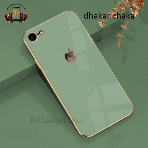 For iPhone 7 / 8 Luxury 6D Plating Soft Silicone Square Frame Case For iPhone 7 / 8 Case - Phone - Camera