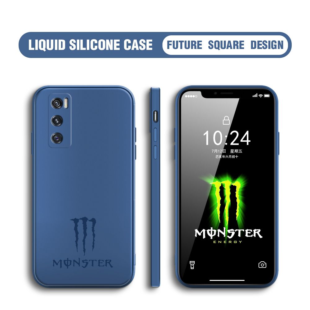 BILI for Vivo V20 SE Back Cover The Claw Of Devil Multicolor Liquid Silicone Phone Case Soft Square Lens Protection Phone Cases