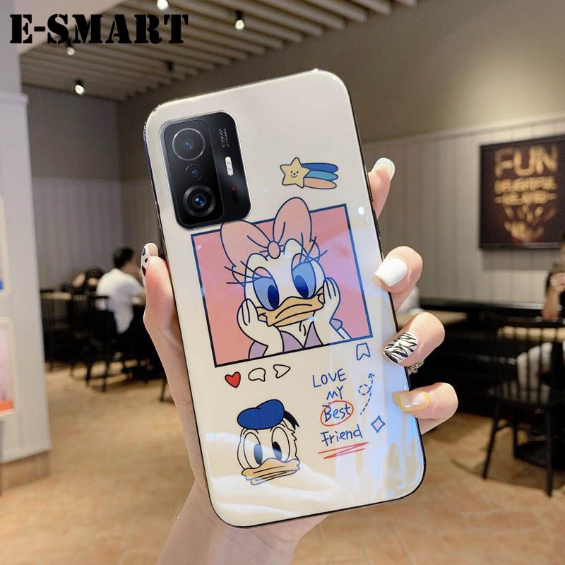 Phone Case Xiaomi 11T / 11T Pro Back Cover Cute Disney Donald Duck Case Cartoon Design Couple Full Protection for Xiaomi 11T Pro Case