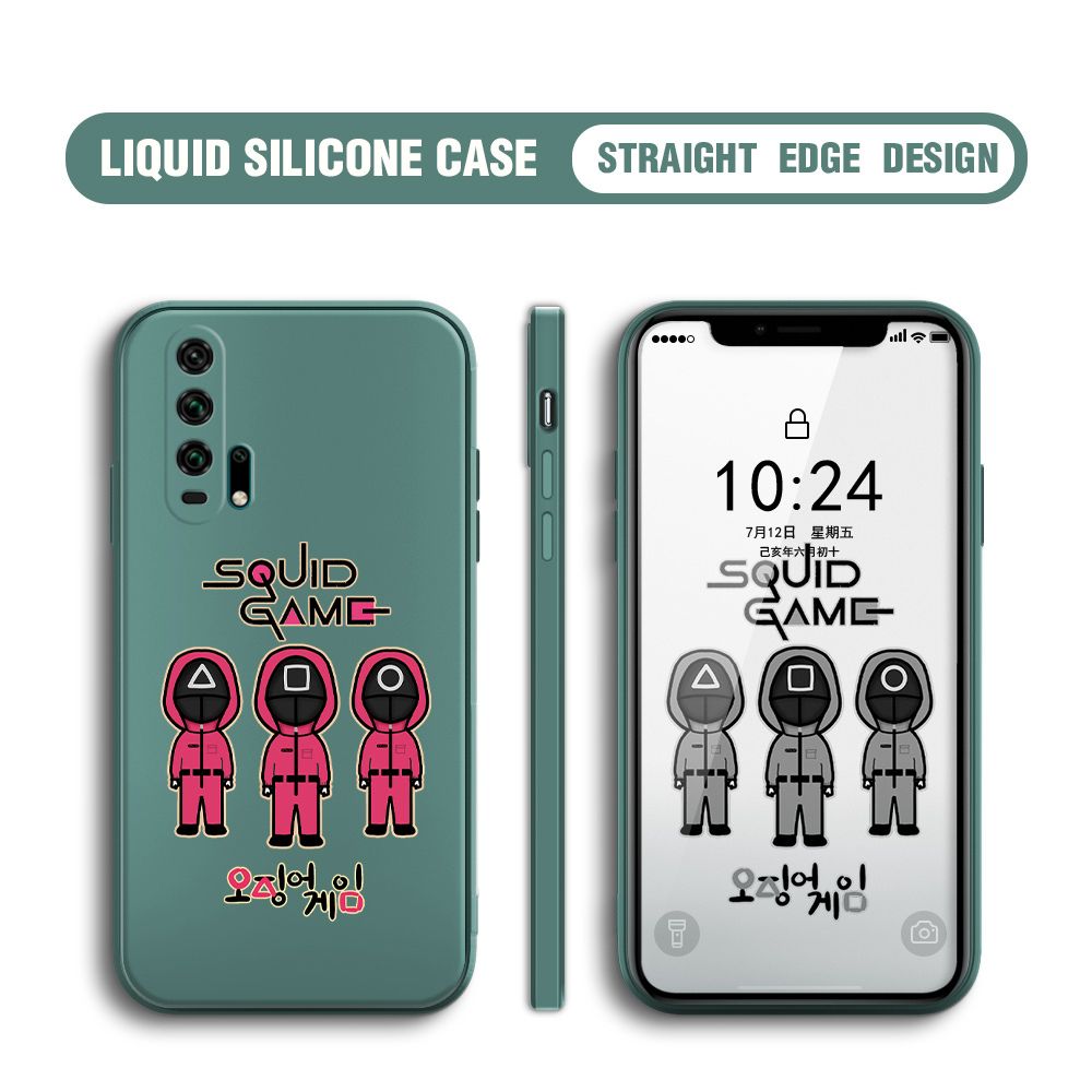 UCUC for Honor 20 Pro Case Trend Cartoon Korean Squid Phone Cover Liquid Silicone Case Phone Protective Case