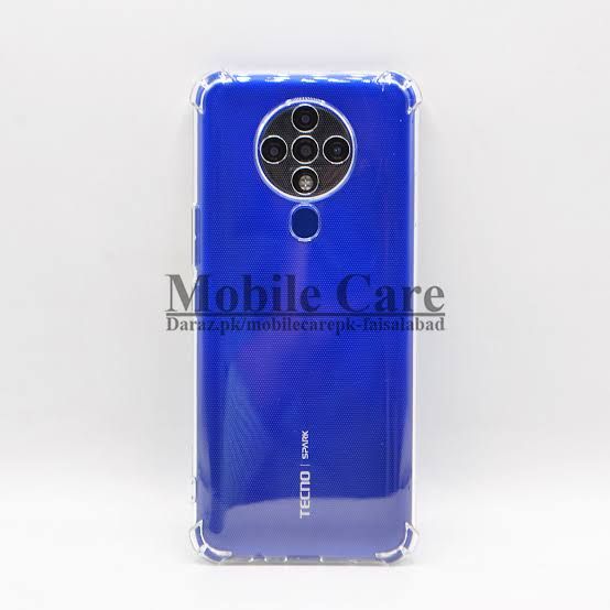 Soft Silicon Bumper Transparent Case Back Cover FOR TECNO Spark 6