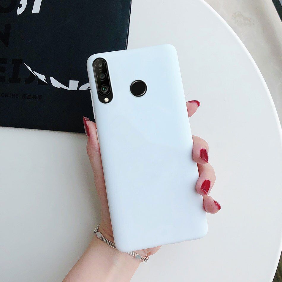 Candy Color Silicone Phone Case For Huawei Honor 20 lite Honor 20s P30 P40 Lite E Y7P Y7 Y9 Prime 2019 Matte Soft Tpu Back Cover