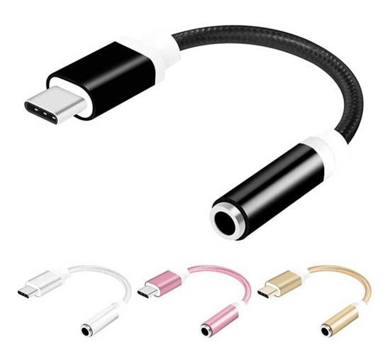 Type-C to Jack 3.5mm AUX Audio Cable Converter