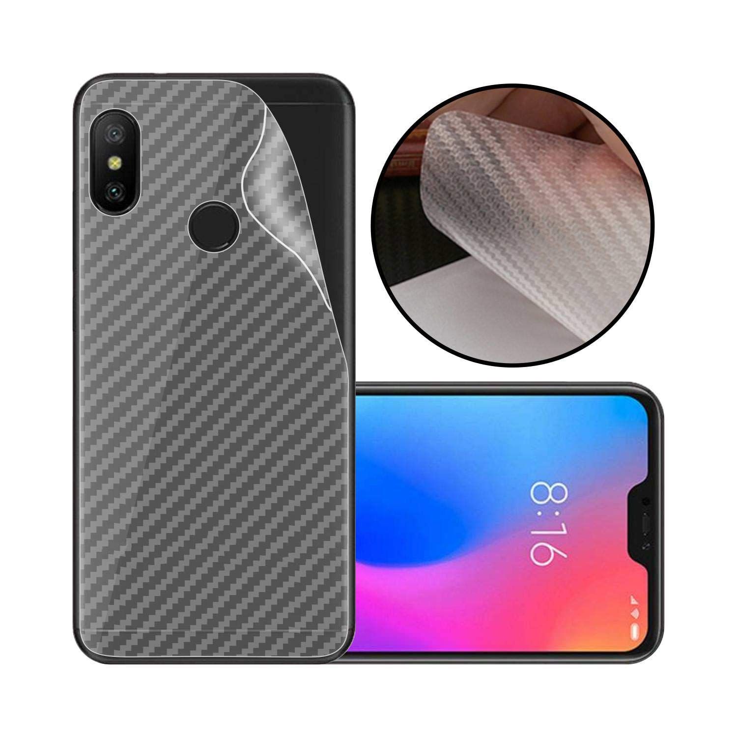 Carbon Fiber Back Poly Sticker for Redmi Note 7 / Note 7 Pro / Note 7S Ultra Thin