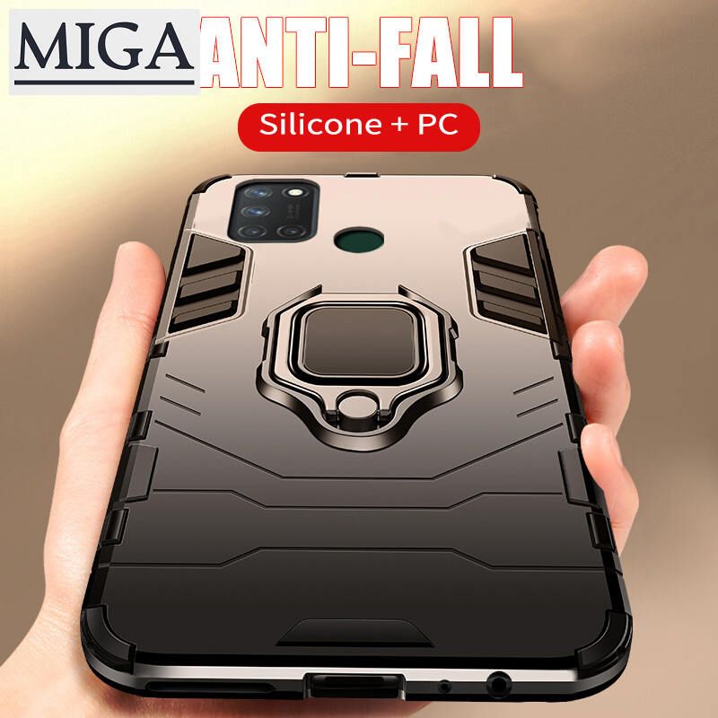 Realme XT C2 C3 C11 C12 C15 C17 5i 6i 7i 5 6 7 Pro Shockproof Bracket Case Magnetic Holder Ring Cover