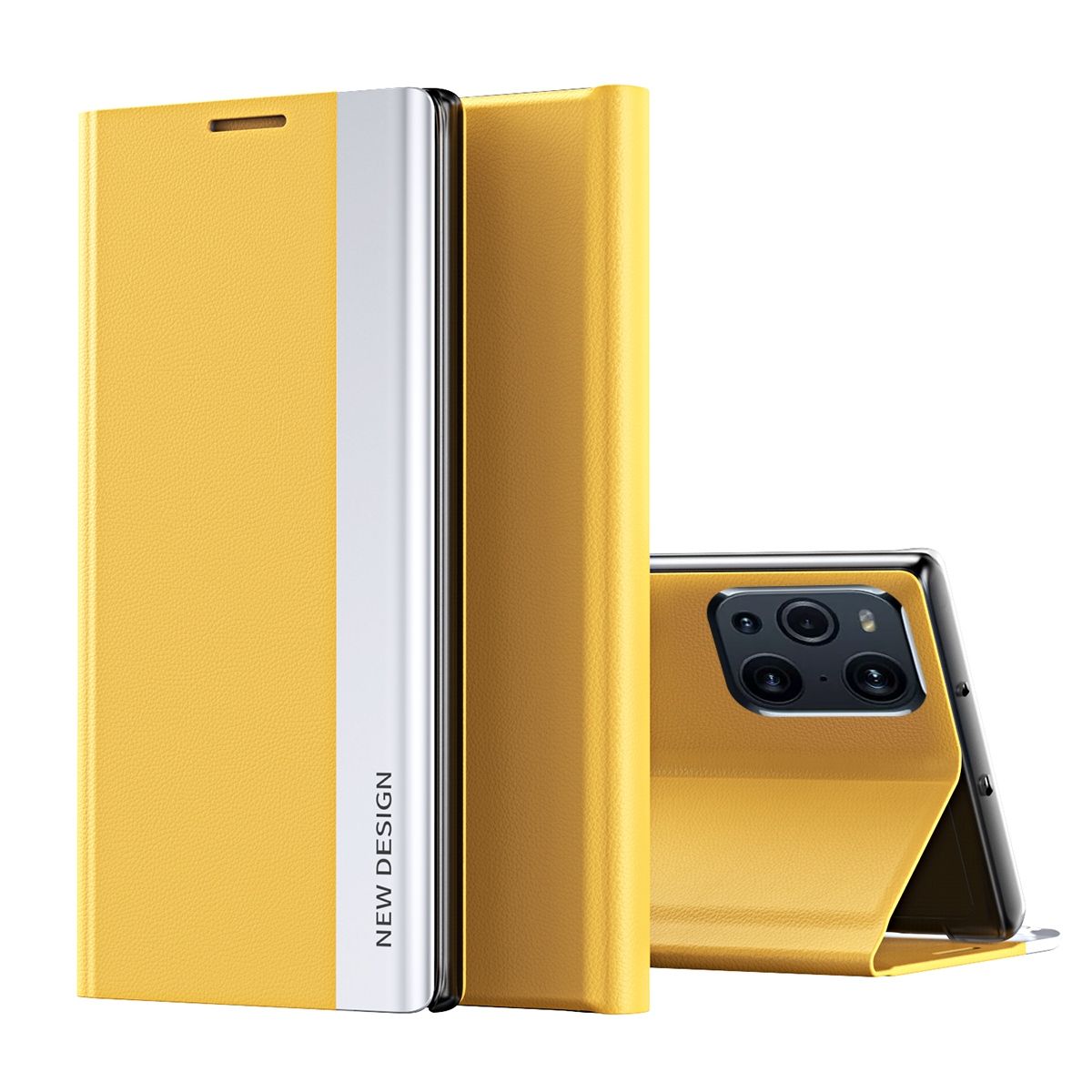 For OPPO Find X3/X3 Pro Thin Slim Folio Flip Leather Magnetic Closure Case Cover