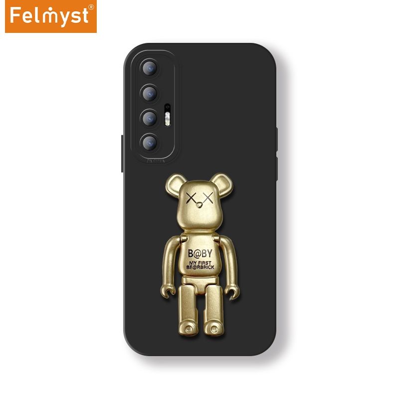 Bearbrick For Xiaomi Mi 10S Back Mobile Phone Holder Case XX Be@rbrick Simple Luxury Mens Girls Liquid Silicone Protect Lens Shockproof Full Soft Cover