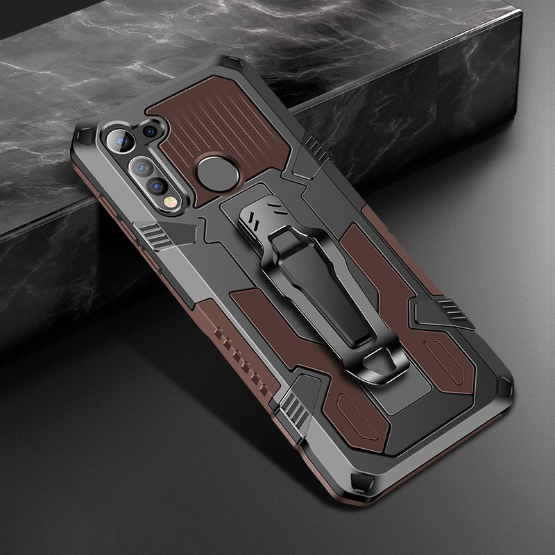 For Motorola Moto G8 Power New Mechanical Armor Series Fully Upgraded Protective Cover Compatible with Magnetic Car