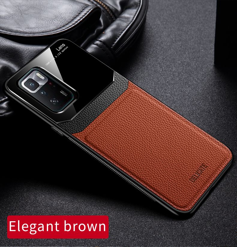 iCaseCover for Xiaomi POCO X3 GT Soft Case Hybrid TPU Leather Tempered Glass Shockproof Back Cover