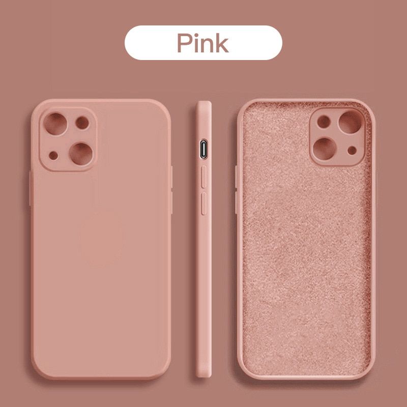 Square Liquid Silicone Phone Case For iPhone 13 11 12 Pro Max Mini X XR XS 7 8 Plus SE 2020 Shockproof Back Cover