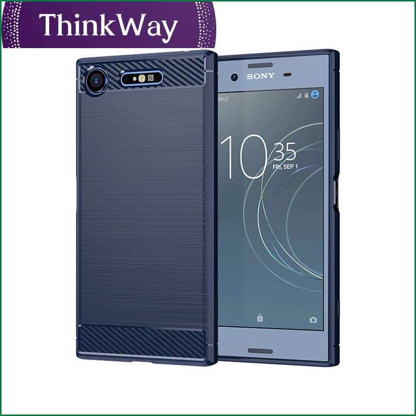 For Sony Xperia XZ1 Case Luxury Carbon Fiber Skin Full Soft Silicone Cover Case For Sony XZ1 Compact XZ1Compact Phone Cases