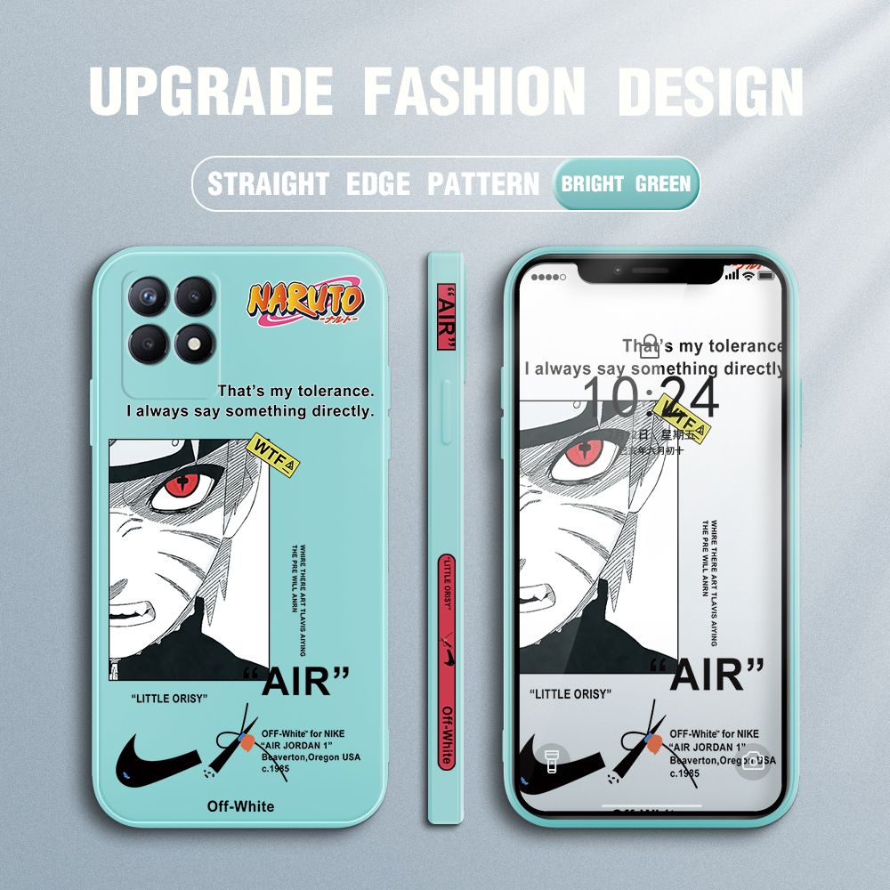 FHKL for Realme 8I Back Cover Red Eye Naruto Side design Soft Case Multicolor Liquid Silicone Phone Cases